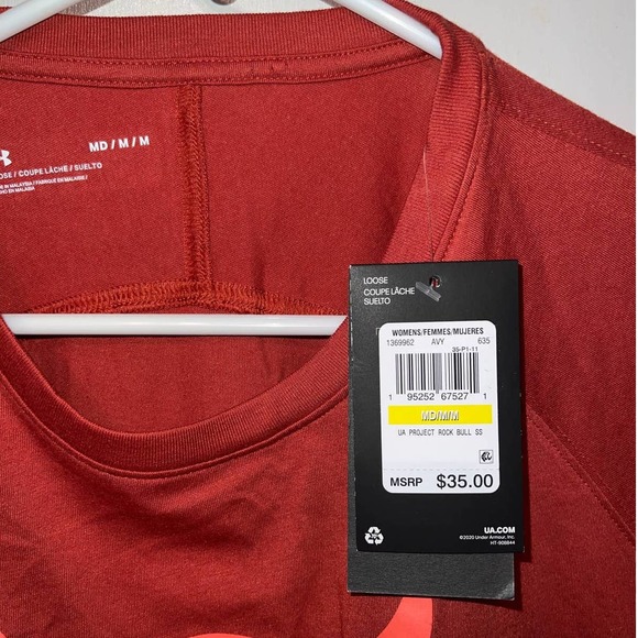 New UA Project Rock Bull womens loose fit tee size M - Picture 3 of 5